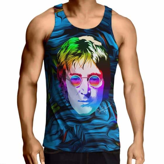 John Lennon All Over Print Sleeveless Shirt