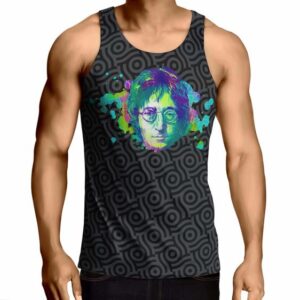 John Lennon Bubbles Art Pattern Muscle Shirt