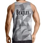 John Lennon The Beatles Geometric Gray Singlet