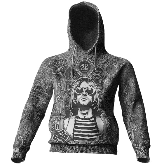 No Recess Kurt Cobain Skull Tribute Art Hoodie