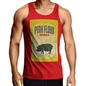 Pink Floyd Animals Album Cover Red Tank Top