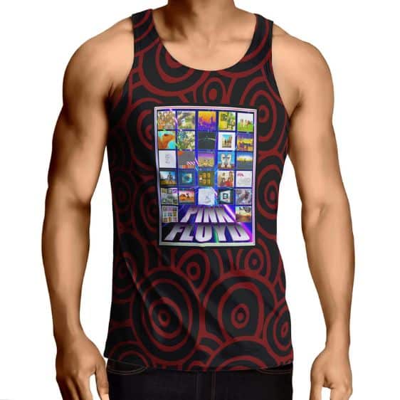 Pink Floyd Band Album Collage Art Muscle Shirt