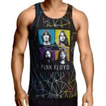 Pink Floyd Members Geometric Design Tank Top