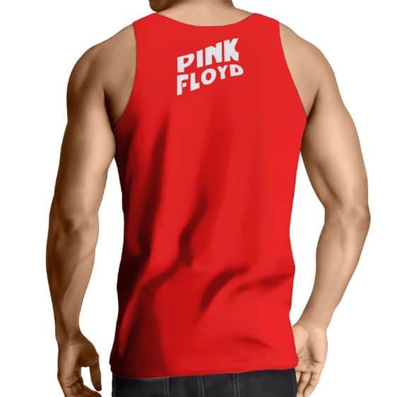 Pink Floyd Mosaic Art Design Red Tank Shirt