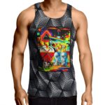 Pink Floyd Trippy Art Dots Pattern Tank Shirt
