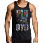 Pink Floyd Typographic Art Black Muscle Shirt