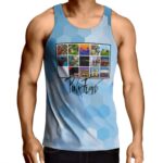 Pink Floyd's Album Art Hexagon Pattern Singlet