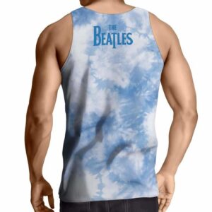 The Beatles Awesome Tie Dye Blue Tank Shirt