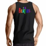 The Beatles Colored Pop Art Black Tank Top