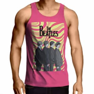 The Beatles Members Pink Sleeveless Shirt