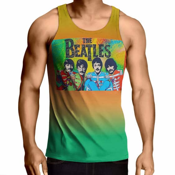 The Beatles Multicolor Gradient Muscle Shirt
