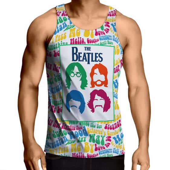 The Beatles Songs Typography Sleeveless Shirt