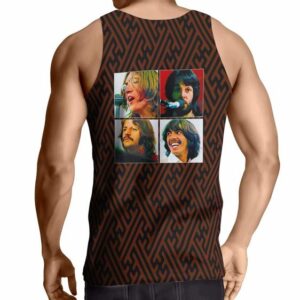 The Beatles UK And Tribal Pattern Tank Shirt