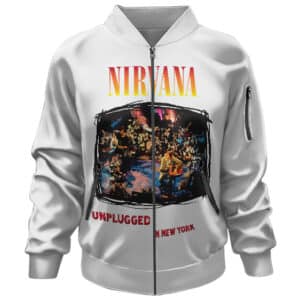 Classic Nirvana Unplugged In New York Art Bomber Jacket