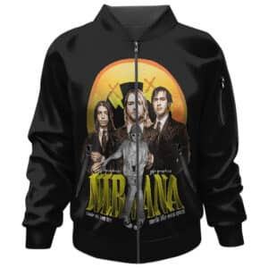Come As You Are Nirvana Members Vintage Art Bomber Jacket