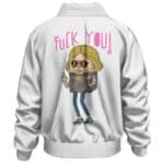 Kurt Cobain Funny Cartoon Art Fuck You Bomber Jacket