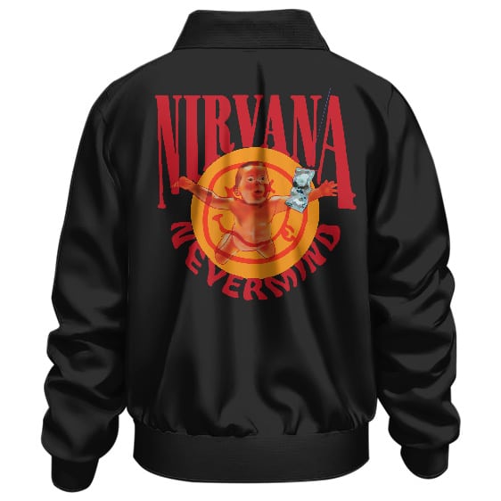 Kurt Cobain Lithium Neon Artwork Cool Nirvana Bomber Jacket