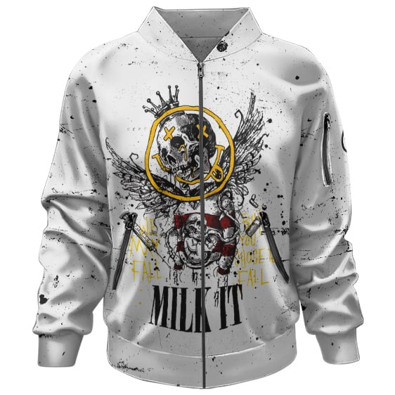Milk It Nirvana Song King Skull Grunge Art Badass Bomber Jacket