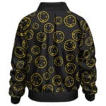 Nirvana Iconic Smiley Face Logo Pattern Bomber Jacket
