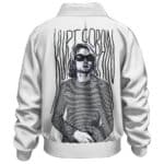 Nirvana Kurt Cobain Portrait Art White Bomber Jacket