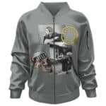 Nirvana Kurt Cobain Smoking Photo Skull Art Bomber Jacket