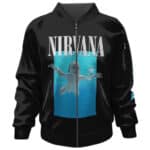 Nirvana Nevermind Album Baby Catching Dollar Logo Bomber Jacket