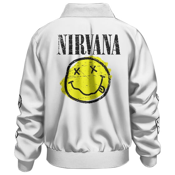 Nirvana Nevermind Iconic Smiley Face Icon Bomber Jacket