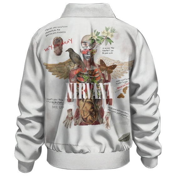 Nirvana Song Lyrics Human Angel Art Bomber Jacket