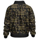 Rock Band Nirvana Gold Floral Pattern Art Bomber Jacket