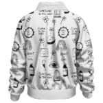 Rock Band Nirvana Iconic Songs Doodle Art White Bomber Jacket