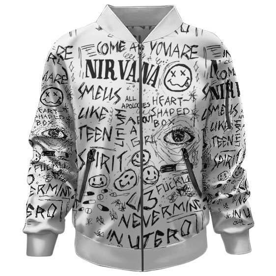 Smells Like Teen Spirit Nirvana Graffiti Art Bomber Jacket