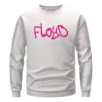 Minimalist Pink Floyd Spray Paint Name Logo White Sweatshirt