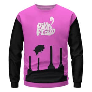 Pink Floyd Iconic Flying Pig Silhouette Crewneck Sweatshirt