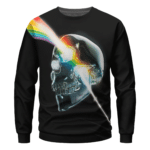 Pink Floyd Rainbow Prism Glass Skull Art Epic Crewneck Sweater