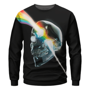 Pink Floyd Rainbow Prism Glass Skull Art Epic Crewneck Sweater