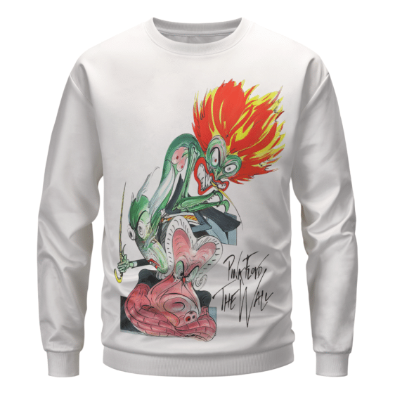 Pink Floyd The Wall Abstract Poster Art White Sweatshirt