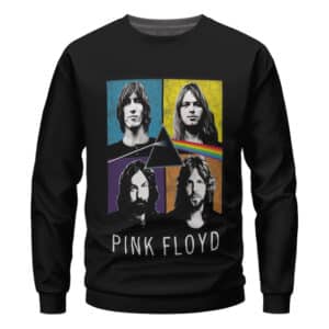 Rock Band Pink Floyd Rainbow Prism Members Photo Art Sweatshirt
