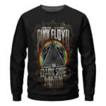 The Dark Side Of The Moon Pink Floyd Logo Art Black Crewneck Sweater