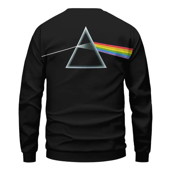 The Dark Side Of The Moon Pink Floyd Logo Art Black Crewneck Sweater
