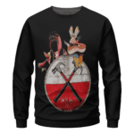 The Wall Criss Crossed Hammers Logo Pink Floyd Sweatshirt