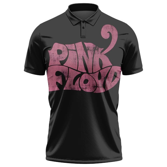 American Band Pink Floyd Grunge Name Logo Art Polo Shirt