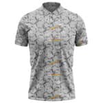 American Band Pink Floyd Rainbow Prism Smoke Pattern Gray Golf Shirt