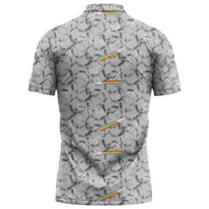 American Band Pink Floyd Rainbow Prism Smoke Pattern Gray Golf Shirt