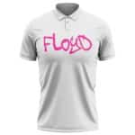 Minimalist Pink Floyd Spray Paint Name Logo White Golf Shirt