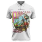 Pink Floyd 1988 Hughes Stadium Poster Logo Icon White Polo Shirt