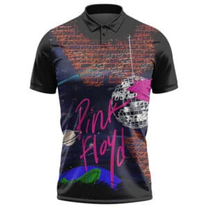 Pink Floyd Disco Ball Classic Grunge Artwork Dope Polo Shirt