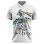 Pink Floyd Division Bell Screaming Man Abstract Art White Polo Tee