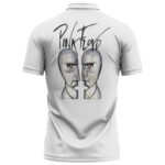 Pink Floyd Division Bell Screaming Man Rainbow Art White Polo Tee
