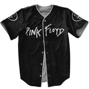Pink Floyd Psychedelic Music Trippy Eye Design Black Baseball Jersey