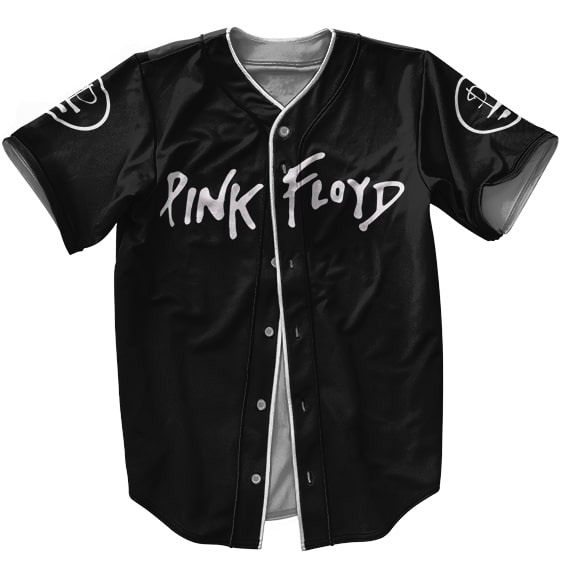 Pink Floyd Psychedelic Music Trippy Eye Design Black Baseball Jersey